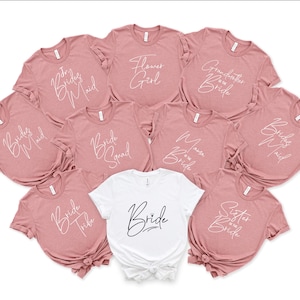 Personalized Team Bride T-Shirts: Bachelorette Party Matching Shirts