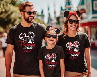 Disney Squad Mickey Minnie T-Shirt, Custom Disney Shirt, Disney Family Vacation Shirts, Disney Ear Shirt, Disney Tee, Disney World Shirts