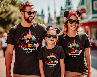 Disney Family Trip 2025 Shirt, Disney 2025 Shirts, Disney Family Shirt, Family Vacation Shirt, Custom Family Shirt, Couple 2025 Shirt