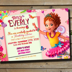 Fancy Nancy Digital Invite - Fancy Nancy Invitation - Fancy Nancy Girl Invitation - Birthday Invitation - Personalized