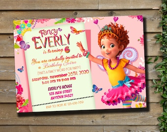 Fancy Nancy-verjaardagsuitnodiging: gepersonaliseerde digitale uitnodiging