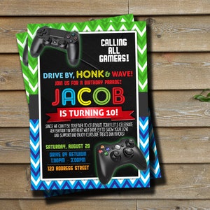 Video Game Invitation - Gaming Party Invitation - Gamer Party Invitation - Video Game Birthday Invitation - Video Game Birthday Parade