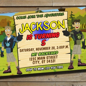Wild Kratts Digital Invite - Wild Kratts Invitation - Wild Kratts Boy Invitation - Birthday Invitation