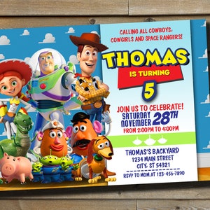 Toy Story Invitation - Toy Story Digital Invite - Toy Story Boy Invitations - Digital Invitation - Personalized