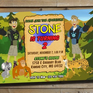 Wild Kratts Digital Invite - Wild Kratts Invitation - Wild Kratts Boy Invitation - Birthday Invitation