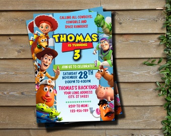 Toy Story födelsedagsinbjudan: Personlig digital fil