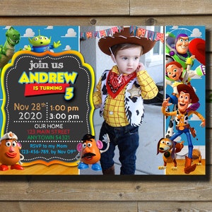 Toy Story Invitation With Photo - Toy Story Invite - Digital Invitation - Personalized