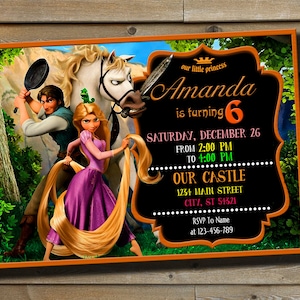Rapunzel Digital Invite - Rapunzel Invitation - Tangled Birthday Invitation - Birthday Invitation - Personalized