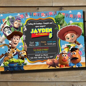 Toy Story Einladung - Toy Story Invite - Digitale Einladung - personalisiert