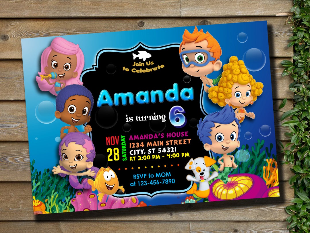 Bubble Guppies Invitation - Bubble Guppies Birthday Invitations ...