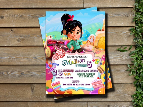 Vanellope Birthday Invitation: Personalized Digital Invite (5x7 or