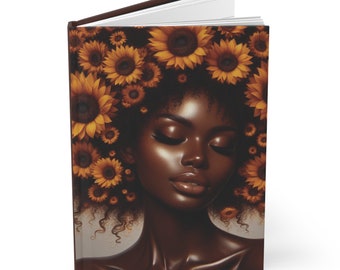 Hardcover Matte Journal, Journals für schwarze Frauen, afroamerikanische Frauenjournale, ermächtigende Journale für schwarze Mädchen, inspirierendes Geschenk
