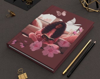 Hardcover Matte Journal, Journals für schwarze Frauen, afroamerikanische Frauenjournale, ermächtigende Journale für schwarze Mädchen, inspirierendes Geschenk