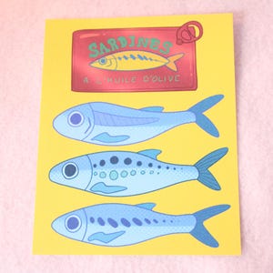 Sardines Art Print Original Art