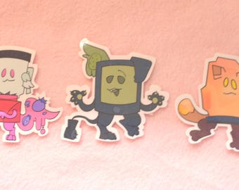 Paquete de pegatinas de debutantes fallidos de Chibi TPOT / Pegatinas de Battle for Dream Island creadas por fans