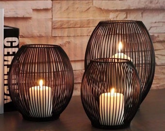 Black Metal Candle Etsy