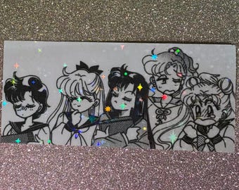 Magical Girls Glitter Manga Panel Sticker | Holographic Decal, Y2K Anime
