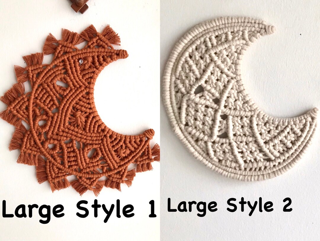 Small and Large Macrame Moon Wall Hanging - Etsy