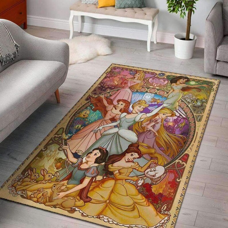 Disney Princess Rugs,Children Room Decoration Gift,Rugs Living Room,Disney Princess Rug,Disney Lover Rug,Disney Movies Rug,Baby girl rug