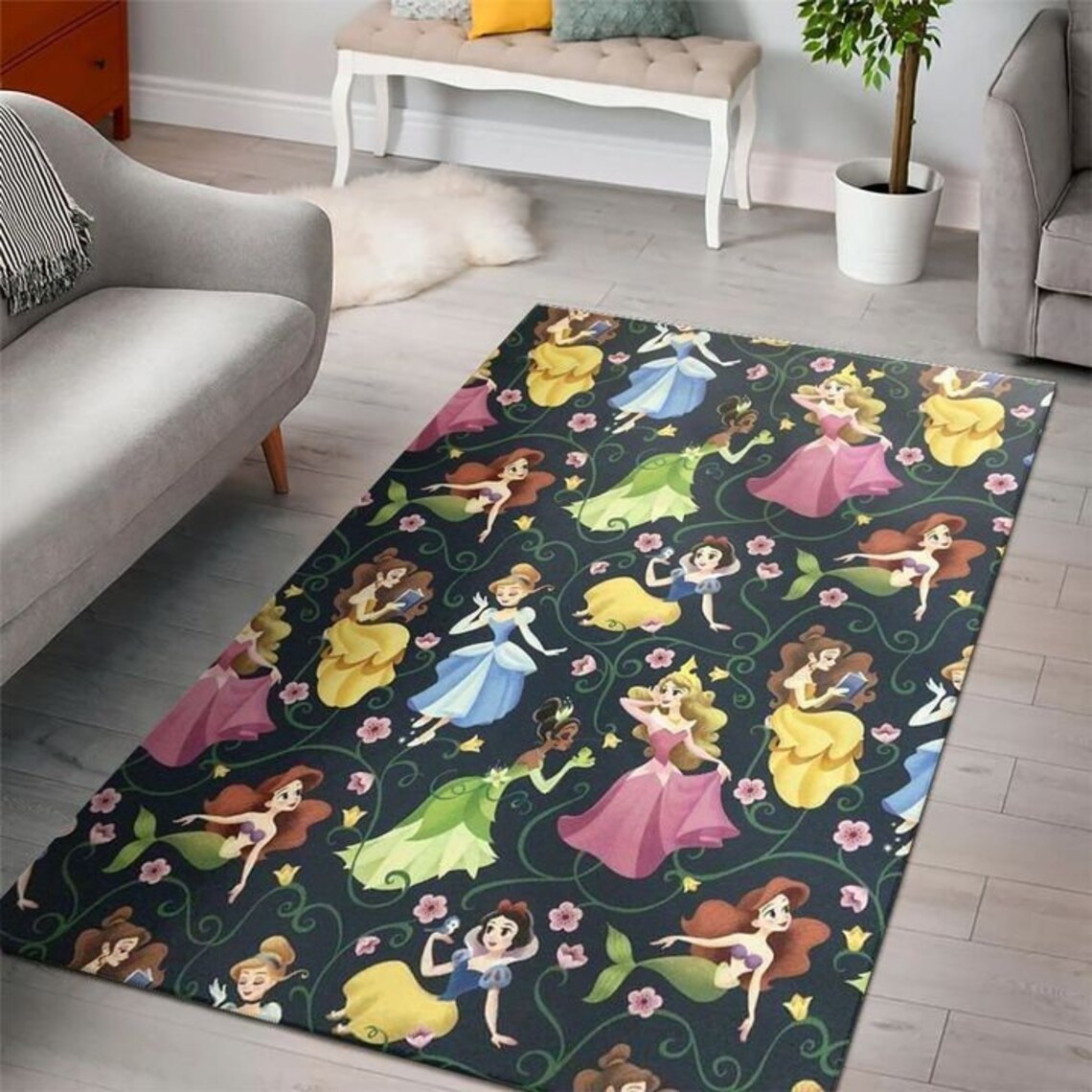 Disney Princess Disney Movies Rugs For Living RoomBedroom Etsy