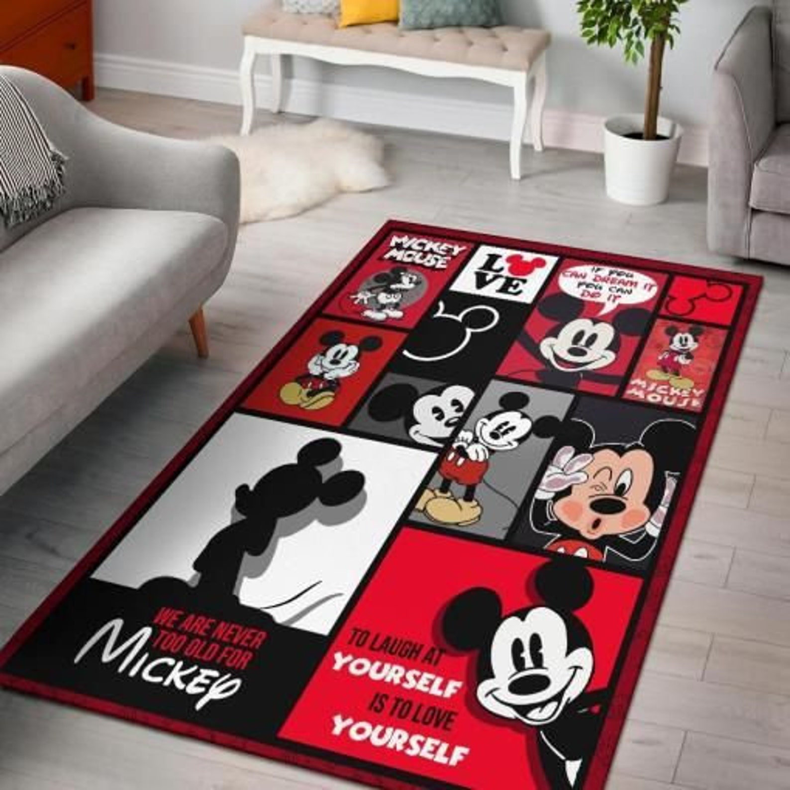 Mickey Mouse Rug Disney Rug Rugs for Living Room Mickey Etsy