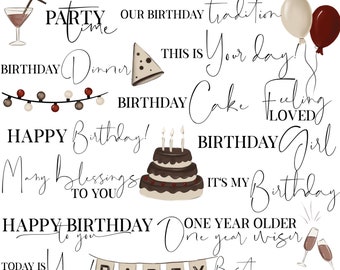 95 Instagram Story Stickers Birthday Collection