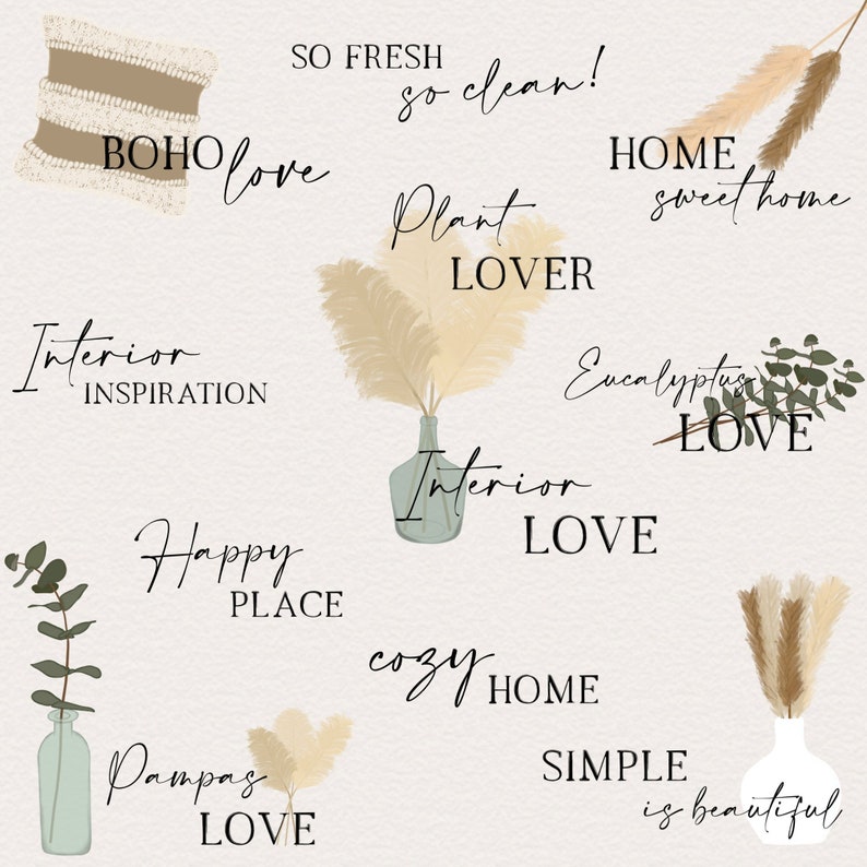 80 Instagram Story Stickers Interior Collection