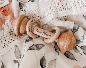 Personalised Keepsake Handmade Rattle | Name and birth details | Nursery decor | Baby Boy Baby Girl Gift | Welcome Baby Gift | Baby Shower