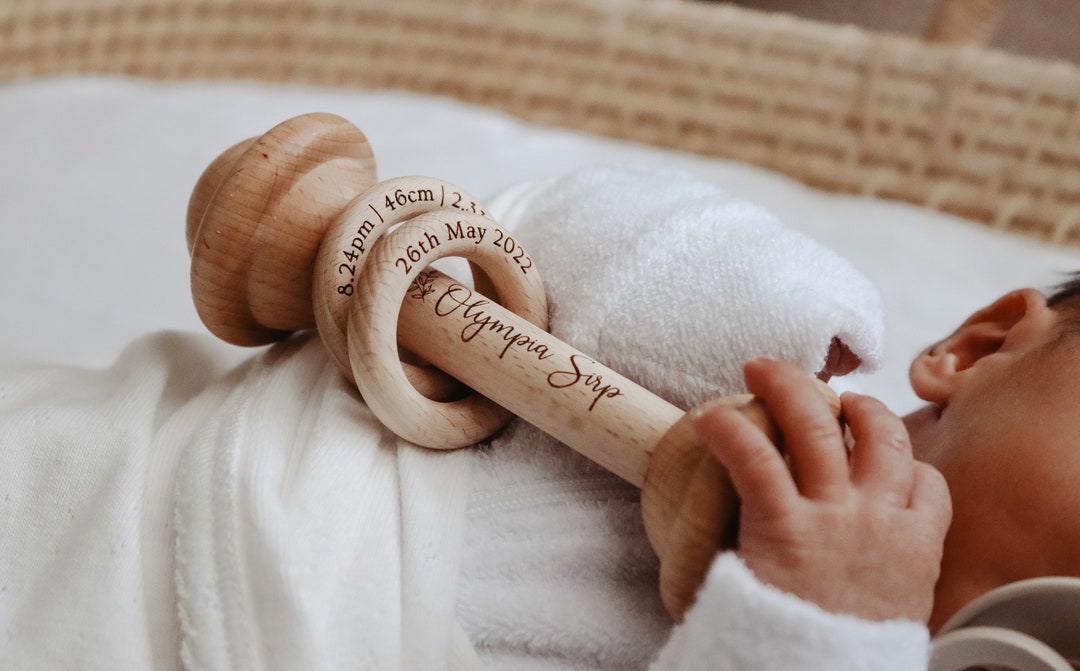 Baby Keepsake Rattle Handmade Personalised Newborn Gift Baby Boy Girl Gift Baby Gift
