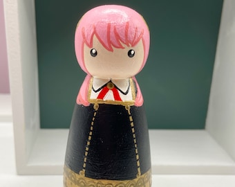 Anya Forger (Spy Family) Wooden Peg Doll