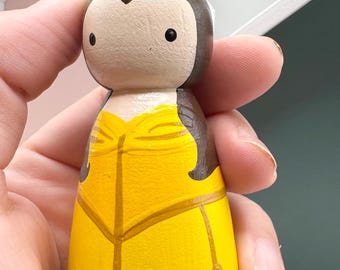 Belle Princess Handbemalte Holzpuppe