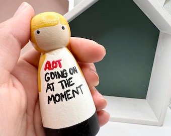 Taylor Swift “Red” Hand-painted Wooden Doll