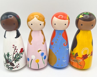 Hand-painted Season Dolls