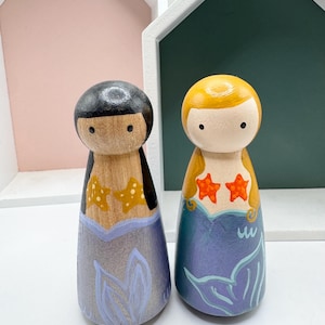 Meerjungfrau-Puppe aus Holz Peg