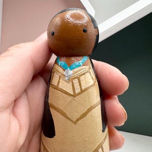 Pocahontas Princess Hand-painted Wooden Doll