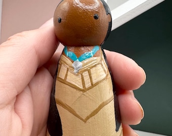 Pocahontas Princess Hand-painted Wooden Doll