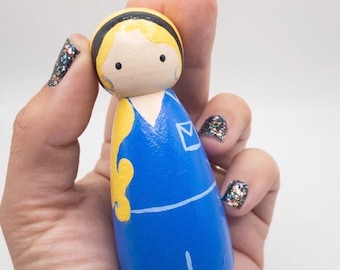 Dolly Parton Hand-painted Wooden Doll