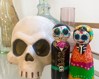 Día de los Muertos Calaveras Peg Dolls