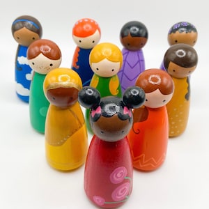 Rainbow Girl Peg Dolls