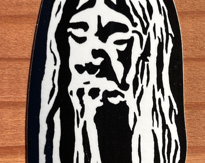 Shrunken Head vinyl sticker - 3-1/2"H x 2-1/2"W