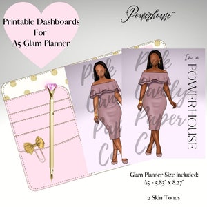 Powerhouse/Digital Dashboard/A5/Digital Planner Dashboards/ Printable Planner Dashboards/Digital Planner Cover/Fashion/Boss Babe