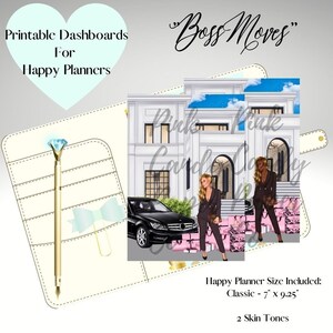Boss Moves/Happy Planner/Digital Dashboard/Classic/Digital Planner Dashboards/Digital Planner Cover/Printable Planner Dashboards