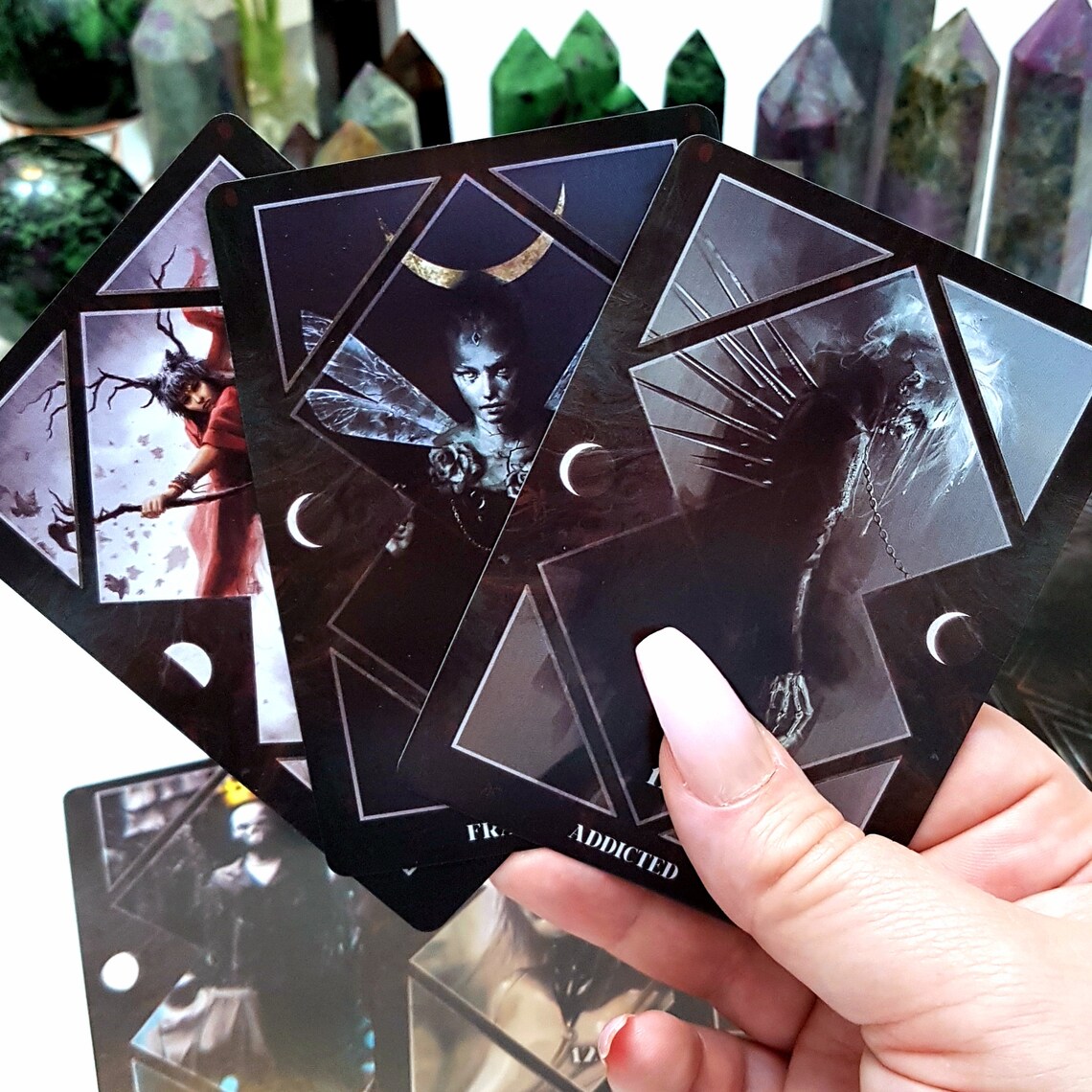 Dark Mirror Oracle Cards Travel Deck Etsy