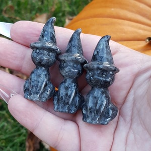 ONE - Larvakite Cat with Hat Carving