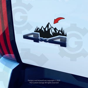 Mountain Decals for 2022 - 2025 Tundra 4x4 badge