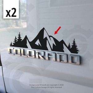 Mountain Decals for 2014-2020 Colorado Door Badge