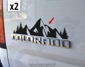 Mountain Decals for 2014-2021 Colorado Door Badge