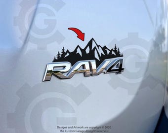 Mountain Decals for 2013-2018 RAV4 Badge