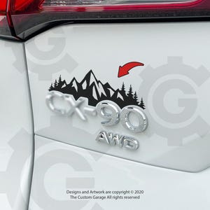 High Quality Mountain Decal for 2023-2025 CX90 Badge