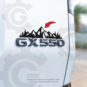 Mountain Vinyl Decals for 2024-2025 GX550 Badge